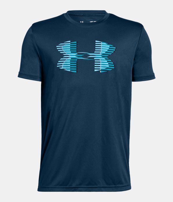 Boys' UA Tech™ Big Logo Solid T-Shirt, Techno Teal,