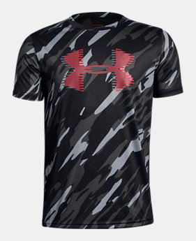 New Arrival Boys' UA Tech™ Big Logo Printed T-Shirt 2 Colors Available $25