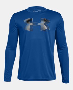 Boys' UA Tech™ Big Logo Long Sleeve 3 Colors Available $30