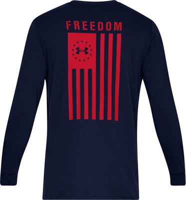 under armour red white and blue shirt