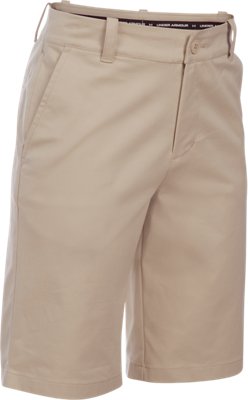 boys under armour khaki shorts