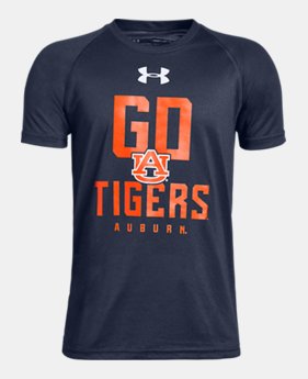 New Arrival Boys' UA Tech™ Collegiate Short Sleeve 4 Colors Available $30