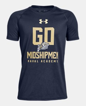 New Arrival Boys' UA Tech™ Collegiate Short Sleeve 5 Colors Available $30