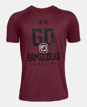 New Arrival Boys' UA Tech™ Collegiate Short Sleeve 17 Colors Available $30