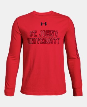 Boys' UA Cotton Collegiate Long Sleeve Shirt 1 Color Available $19.6