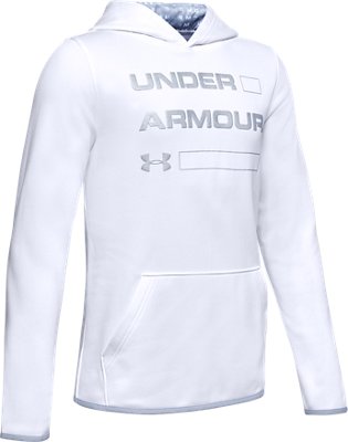 under armour hoodie white kids