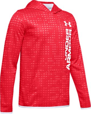 under armour hoodie red kids