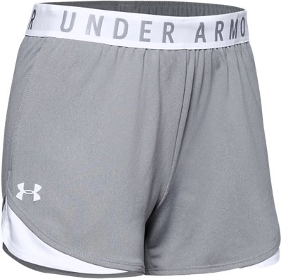Women's UA Play Up 3.0 Shorts, Gray, pdpMainDesktop image number 4
