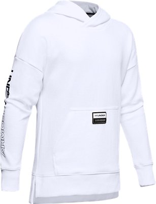 under armour white zip up hoodie