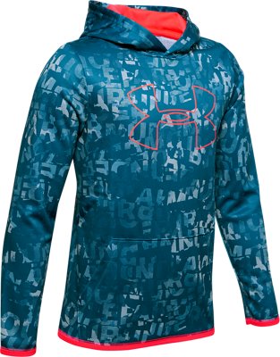 under armour men's storm armour fleece big logo printed hoodie