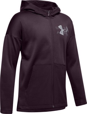 boys purple under armour hoodie