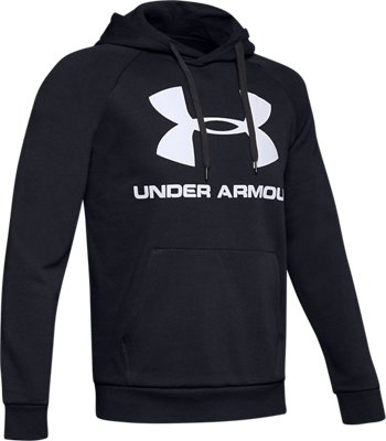 under armour cotton fleece logo hoodie