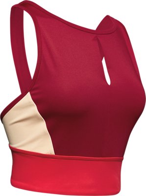 red sports crop top