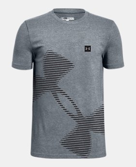 New Arrival Boys' UA Tilted Big Logo Short Sleeve T-Shirt FREE U.S. SHIPPING 1 Color Available $20