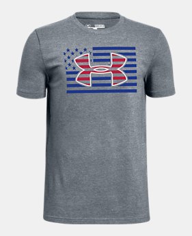 New Arrival Boys' UA Big Logo Americana Short Sleeve T-Shirt FREE U.S. SHIPPING 1 Color Available $20
