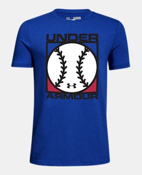 Boys' UA Baseball Logo Short Sleeve T-Shirt 1 Color Available $20