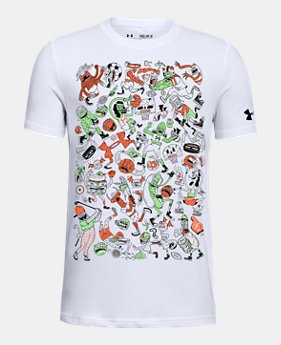 New Arrival Boys' UA Sport Doodles Short Sleeve T-Shirt 2 Colors Available $20