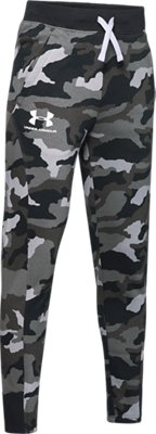 camo joggers black and white