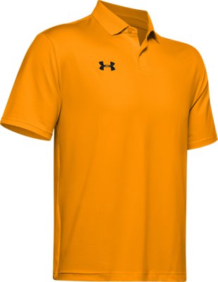 yellow under armour polo shirt