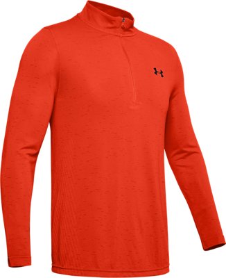 orange under armour half zip