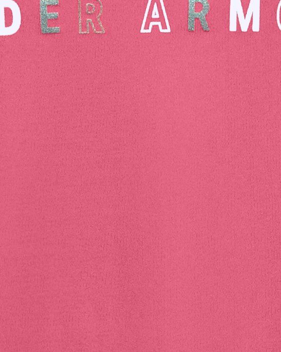 Mädchen UA Tech™ Kurzarm-Oberteil mit großem Logo, Pink, pdpMainDesktop image number 0