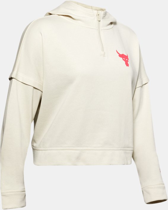 Under Armour Women's Project Rock Terry Hoodie. 5