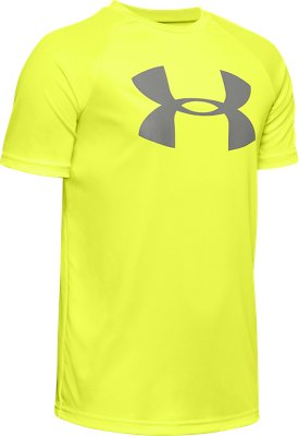 neon green under armour shirt