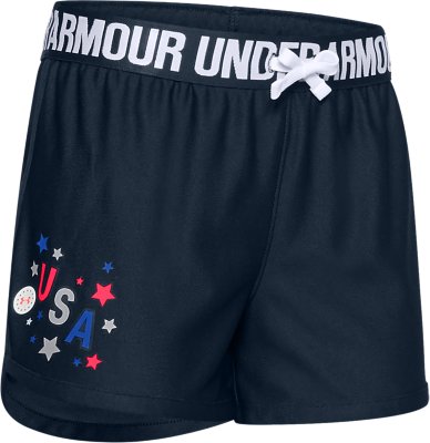 Under Armour Girls' UA Play Up Americana Shorts