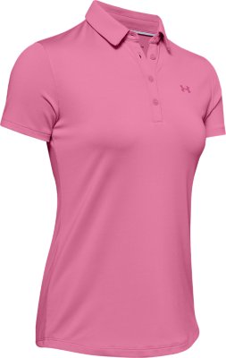 pink under armour polo shirt