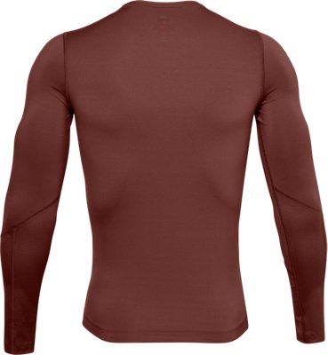 Men's UA RUSH&trade; HeatGear&reg; Compression Long Sleeve, Red, pdpMainDesktop image number 4