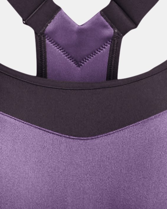 Women's Armour® High Crossback Sports Bra in Purple image number 9