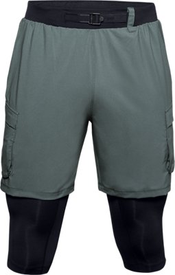 under armour 2 in 1 running shorts mens