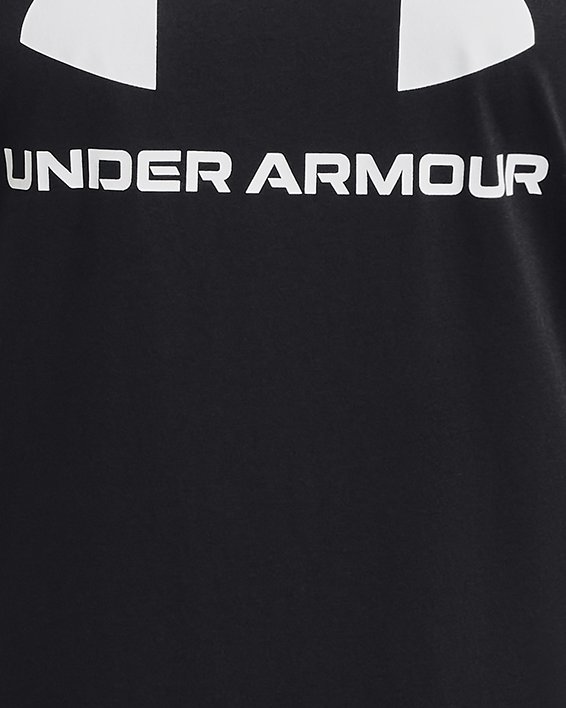 Women's UA Rival Logo Short Sleeve, Black, pdpMainDesktop image number 4