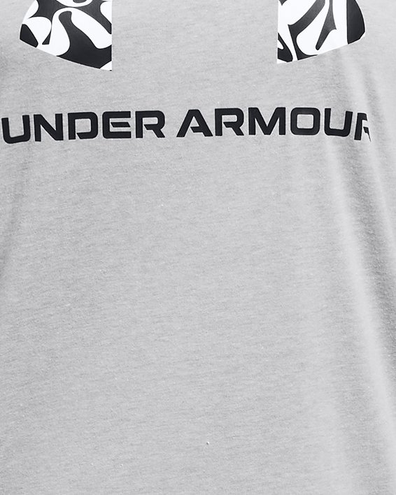 女士UA Sportstyle Graphic短袖T恤 in Gray image number 2
