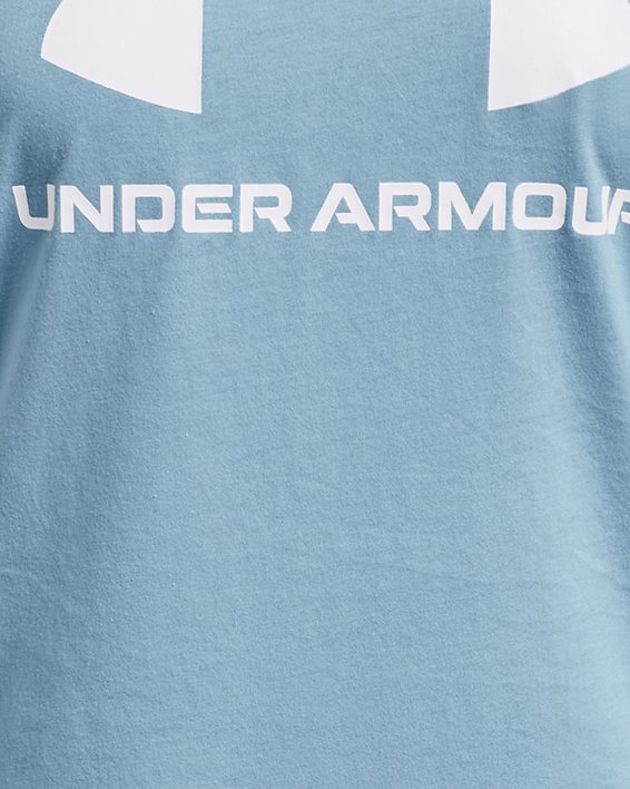 เสื้อแขนสั้น UA Sportstyle Graphic สำหรับผู้หญิง in Blue image number 4