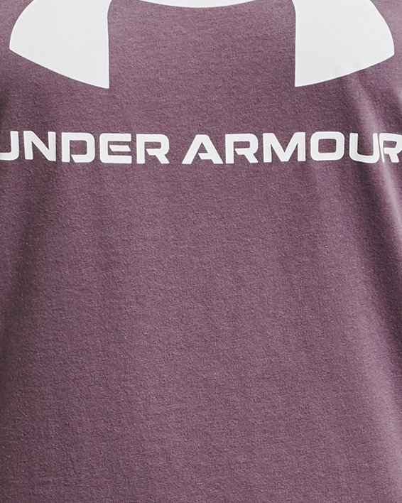 เสื้อแขนสั้น UA Sportstyle Graphic สำหรับผู้หญิง in Purple image number 4