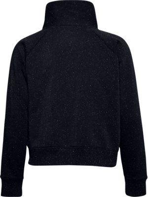 Women's UA Rival Fleece Wrap Neck, Black, pdpMainDesktop image number 5