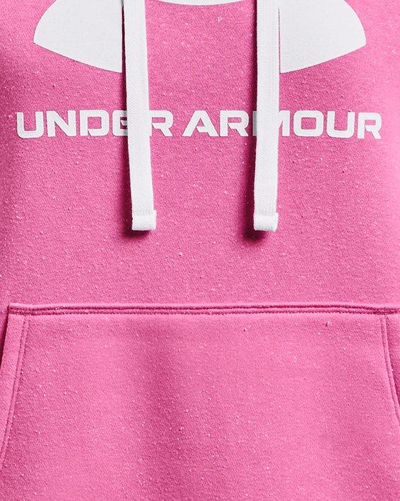 Sudadera con capucha UA Rival Fleece Logo para Mujer, Pink, pdpMainDesktop image number 4