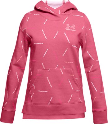 under armour hoodie kids pink