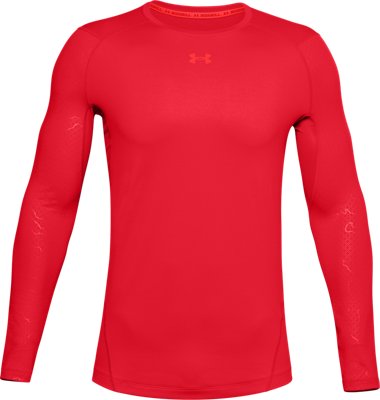 red long sleeve under armour shirt