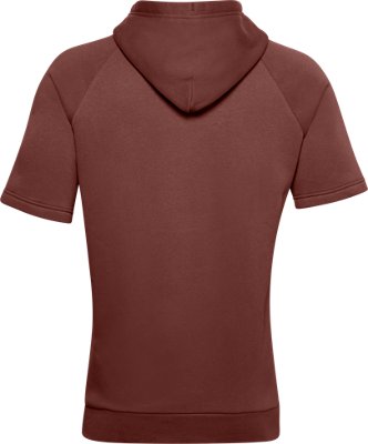 red short sleeve hoodie mens