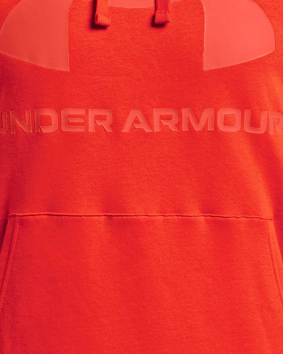 Sweat à capuche UA Rival Fleece Big Logo pour homme, Orange, pdpMainDesktop image number 4