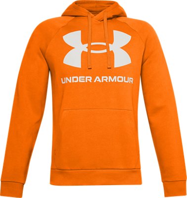 mens orange under armour hoodie