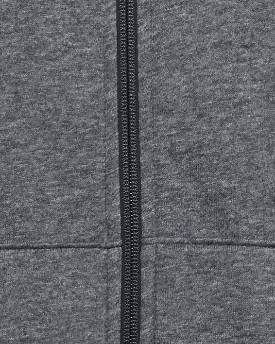 Men's UA Rival Fleece Full Zip Hoodie, Gray, pdpMainDesktop image number 4