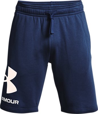 Men's UA Rival Fleece Big Logo Shorts, Blue, pdpMainDesktop image number 3