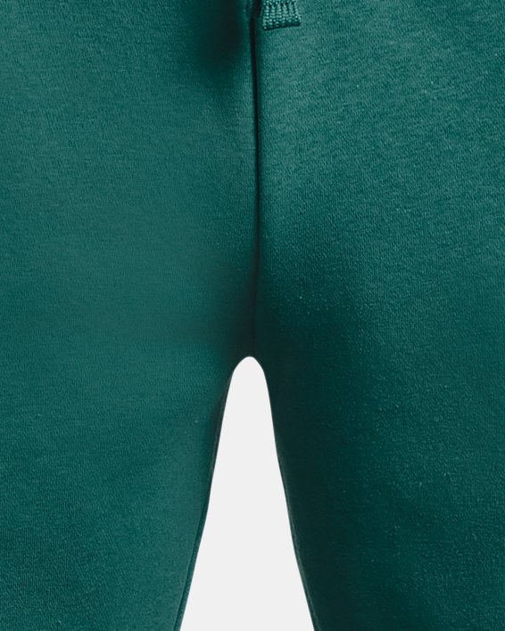 男士UA Rival Fleece Big Logo短褲 in Green image number 4