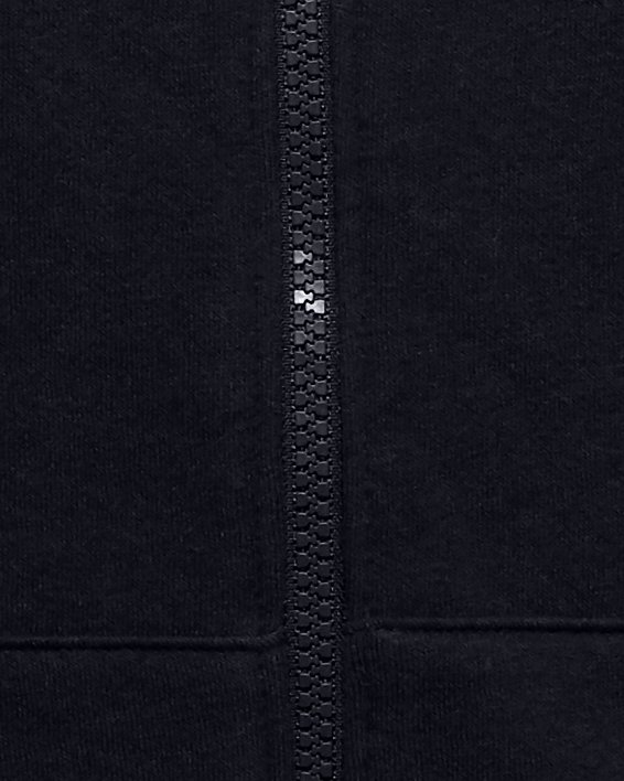 Boys' UA Rival Fleece Full Zip Hoodie, Black, pdpMainDesktop image number 0