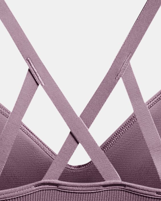 Women's UA Seamless Low Long Sports Bra in Purple image number 11