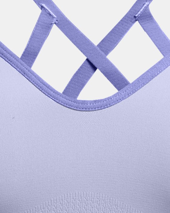 Damen UA Seamless Low Long Sport-BH, Purple, pdpMainDesktop image number 9