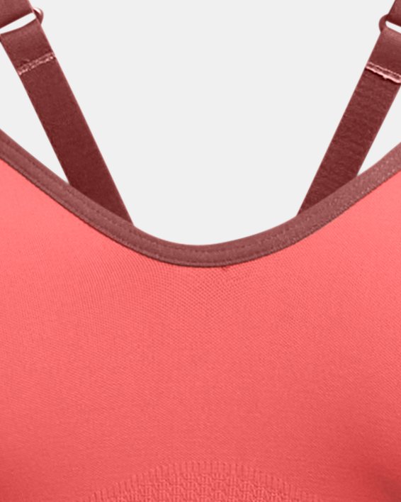 Damen UA Seamless Low Long Sport-BH, Pink, pdpMainDesktop image number 9